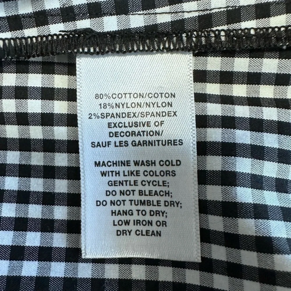 Lafayette 148 New York Paget Ithaca Mini Check Shirt Size M - Picture 7 of 7